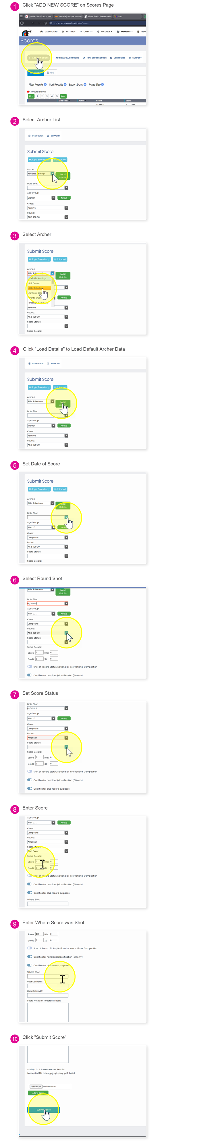 submit score process